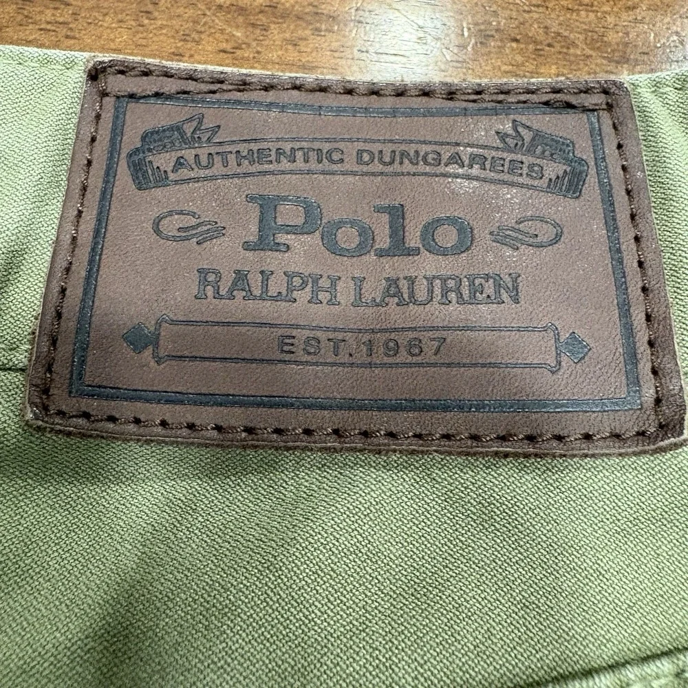 Polo Ralph Lauren Olive Green Pants Mens 34x30 Polo Player Logo Cotton‎